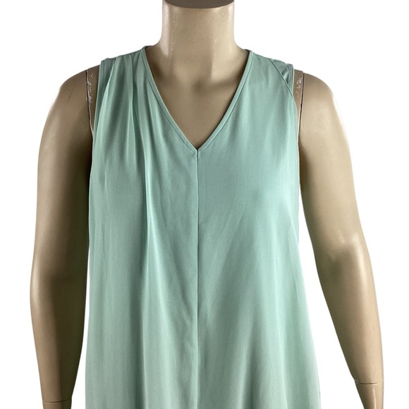 Soft Surroundings Amalfi Asymmetrical Sleeveless Dress Mint Green Petite XL - Picture 2 of 7